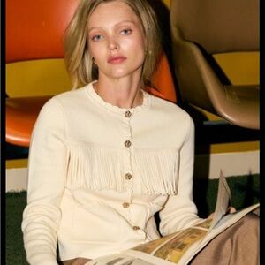 Chic Cream Button-Up Cardigan